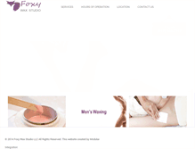 Tablet Screenshot of foxywaxstudio.com